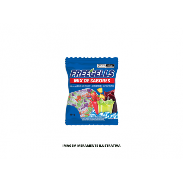 BALA - FREEGELLS RICLAN - 475g - MIX DE SABORES AZUL